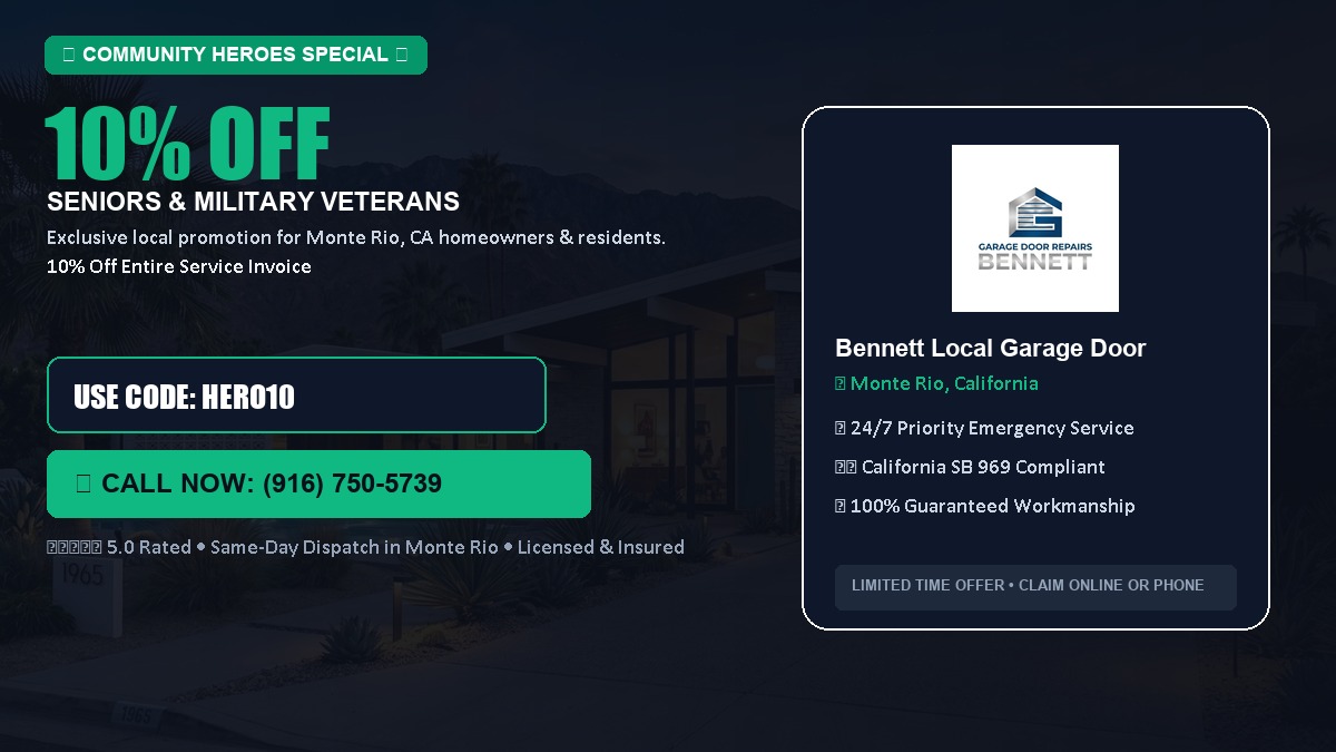10% OFF Senior Citizens (65+) & Military / Veteran Community Discount in Monte Rio, CA